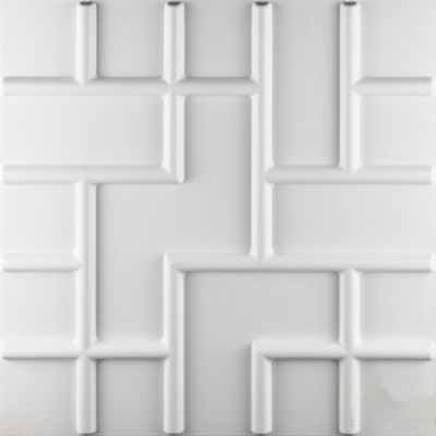 Panel Dinding 3D PVC Bentuk Persegi Ukuran 500 * 500mm / 300 * 300mm / Disesuaikan