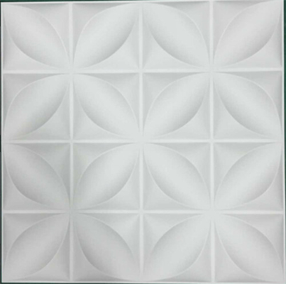 Panel Dinding 3D PVC Bentuk Persegi Ukuran 500 * 500mm / 300 * 300mm / Disesuaikan
