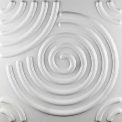 Panel Dinding PVC 3D Modern Berat 1,36 Kg / Sqm Matt Bukti Asap Warna Putih