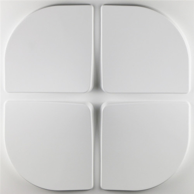 Mudah Menginstal Panel Dinding Gelombang Putih, Latar Belakang TV PVC 3D Lembar Dinding Untuk Ruang Tamu