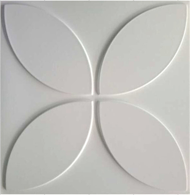 Mudah Menginstal Panel Dinding Gelombang Putih, Latar Belakang TV PVC 3D Lembar Dinding Untuk Ruang Tamu