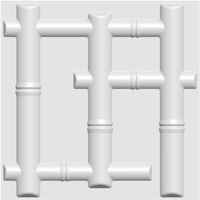 Self Adhesive 3D White Wall Panel, Modern PVC Wall Panel Bahan PVC