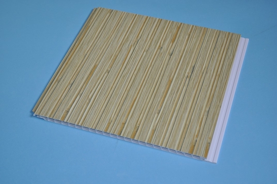 Waterproof PVC Ceiling Panel Butir Kayu Alami Mudah Dipotong / Dibor / Dipaku
